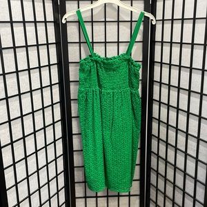 Deep Green Sundress By Jessica, 100% Cotton, SZ XL adjustable straps.